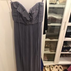 Amsale chiffon Bridesmaid Dress Strapless
